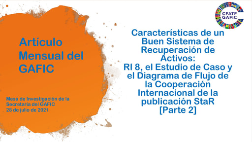 Características de un buen sistema de recuperación de activos Parte 2 RI 8, el estudio de caso y el diagrama de flujo de la cooperación internac