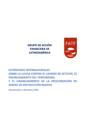 Recomendaciones del GAFI 2012 - Actualizadas a octubre de 2020